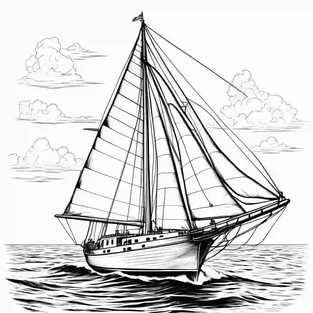 Sailing Mast coloring pages